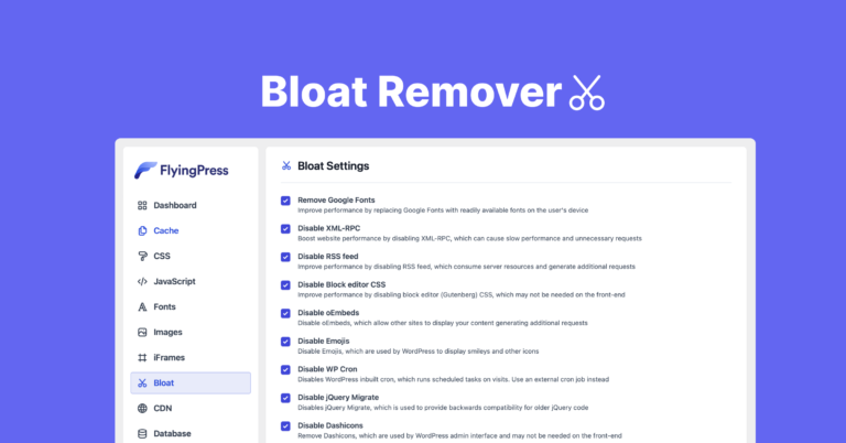Bloat remover